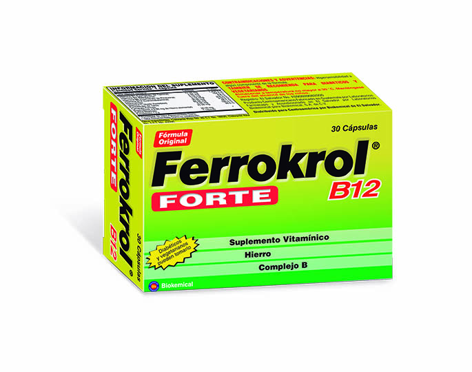 Ferrokrol  B 12 Forte Cápsulas de gelatina blanda