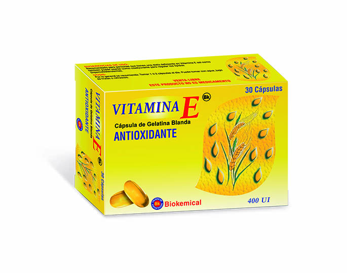 Vitamina E 400 UI BK Cápsulas de Gelatina Blanda