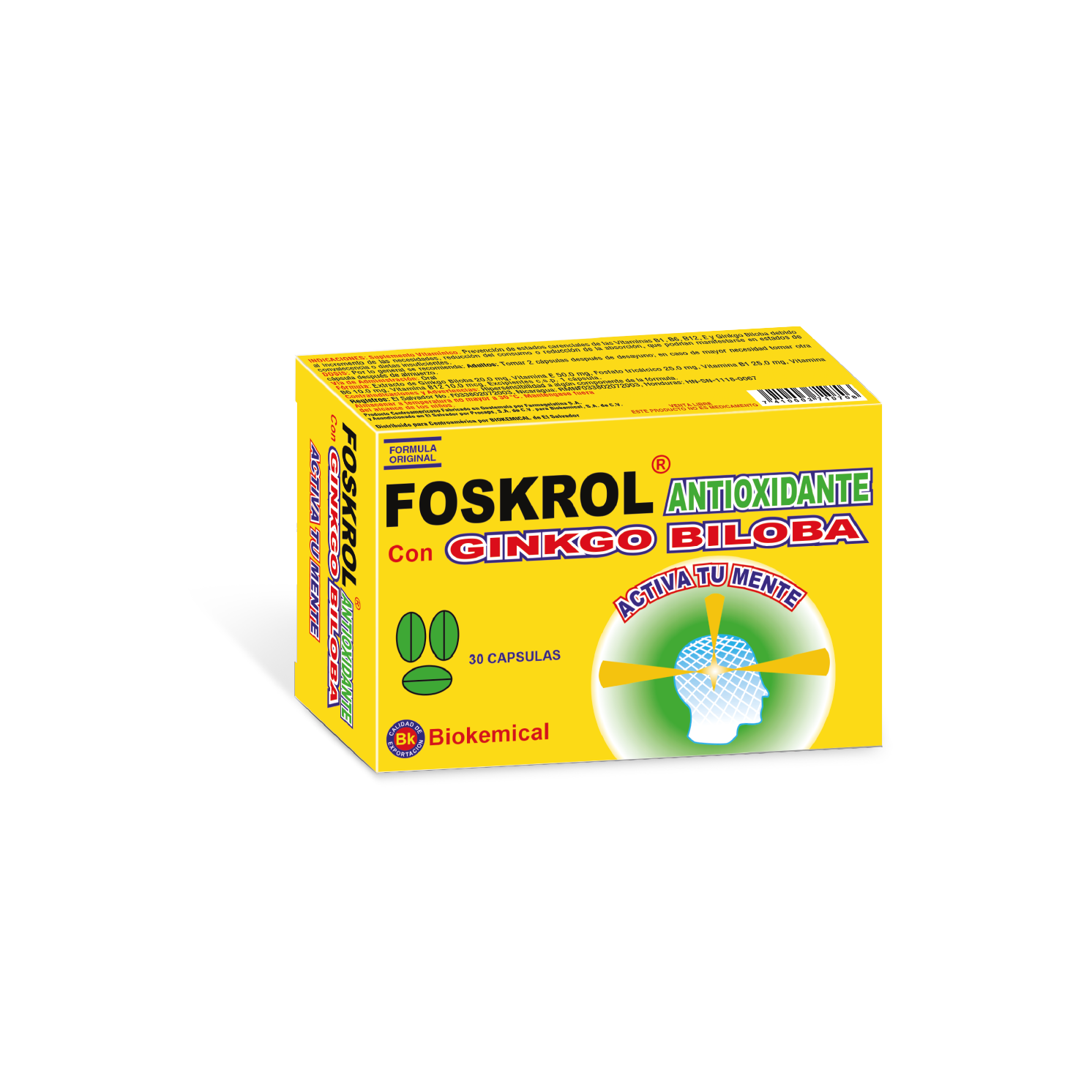 Foskrol Antioxidante con Ginkgo biloba