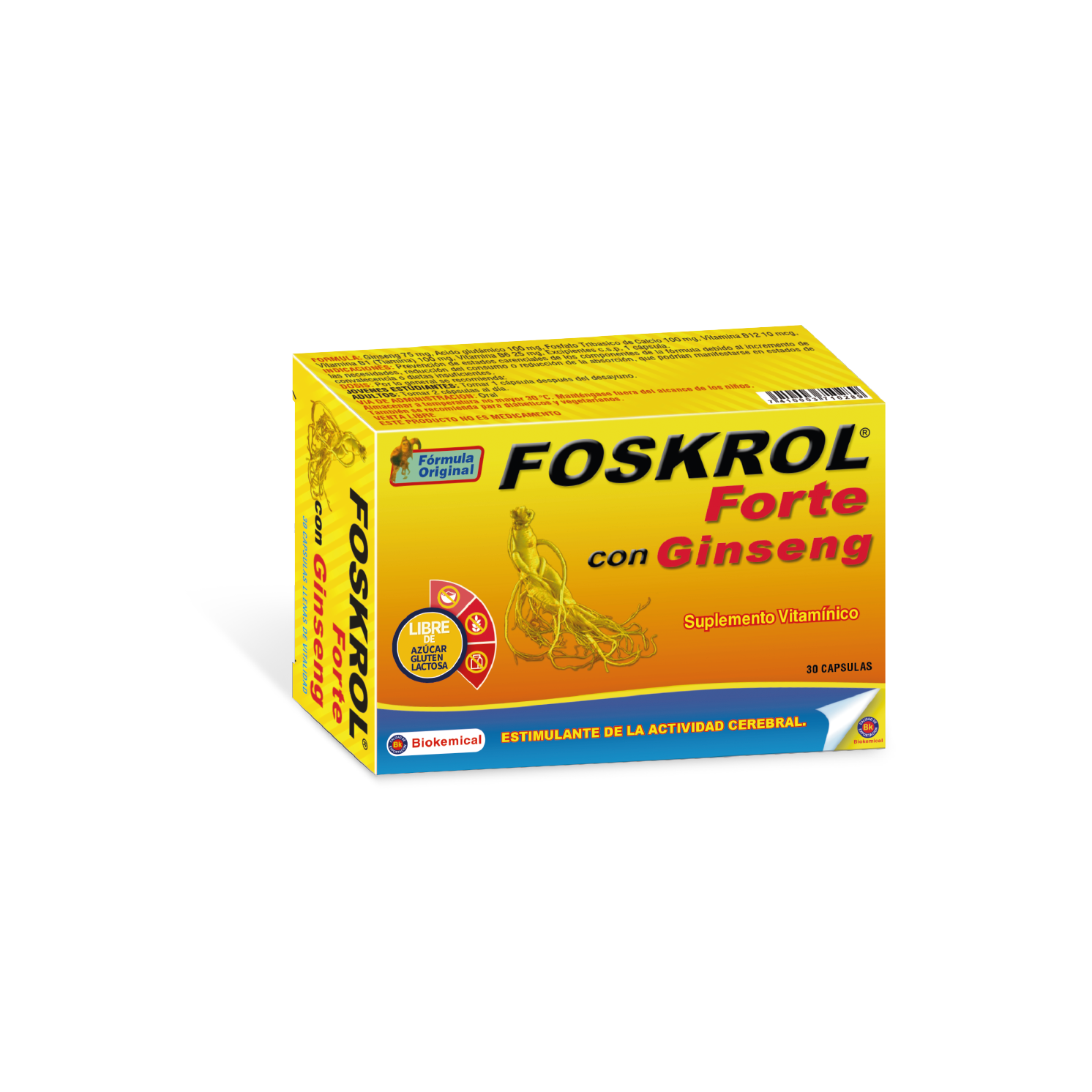 Foskrol Forte con Ginseng Cápsulas de Gelatina Blanda